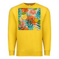 Lemon pineapple and lemon seamless pattern Premium Sweatshirt - BundleAndBundleShop