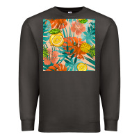 Smoke pineapple and lemon seamless pattern Premium Sweatshirt - BundleAndBundleShop