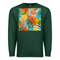 Sports Green pineapple and lemon seamless pattern Premium Sweatshirt - BundleAndBundleShop