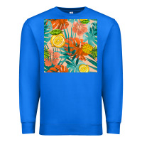 True Royal pineapple and lemon seamless pattern Premium Sweatshirt - BundleAndBundleShop