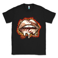 Black baseball lips Classic Tee - Zillion Design Studio