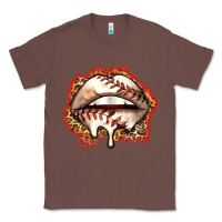 Chestnut baseball lips Classic Tee - Zillion Design Studio