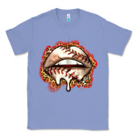 Colony Blue baseball lips Classic Tee - Zillion Design Studio