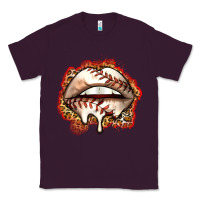 Plum baseball lips Classic Tee - Zillion Design Studio