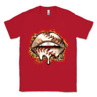 Red baseball lips Classic Tee - Zillion Design Studio