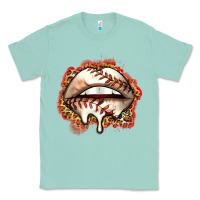 Seafoam baseball lips Classic Tee - Zillion Design Studio