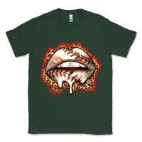 Sports Green baseball lips Classic Tee - Zillion Design Studio