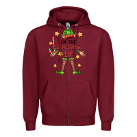 Burgundy im the sarcastic elf Zipper Hoodie - FaDigitalArtStudio