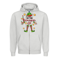 Dove Grey im the sarcastic elf Zipper Hoodie - FaDigitalArtStudio