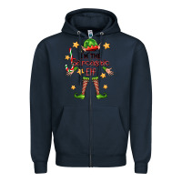 Navy im the sarcastic elf Zipper Hoodie - FaDigitalArtStudio