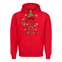 Red im the sarcastic elf Zipper Hoodie - FaDigitalArtStudio