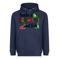 Navy santa's favorite nail tech Heavyweight Hoodie - AdoDesignShop