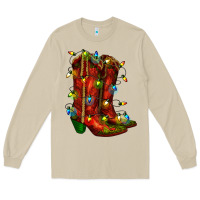 Mushroom christmas western boots with lights Long Sleeve Tee - RanaPortraitStore