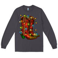 Smoke christmas western boots with lights Long Sleeve Tee - RanaPortraitStore
