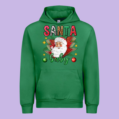 Santa Baby Christmas Urban Hoodie Designed By Nancycooperartshop