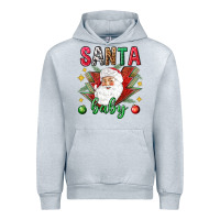 Heather Grey Santa baby Christmas Urban Hoodie - NancyCooperArtShop