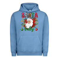 Pigment Pebble Blue Santa baby Christmas Urban Hoodie - NancyCooperArtShop