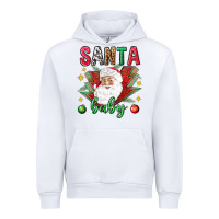 White Santa baby Christmas Urban Hoodie - NancyCooperArtShop