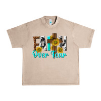 French Oak faith over fear Urban Heavy Tee - texasbilliewilder
