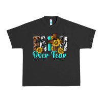 Pigment Black faith over fear Urban Heavy Tee - texasbilliewilder