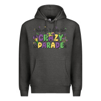 Charcoal Heather we don't hide the crazy we parade it Premium Hoodie - MaliasSmallBusiness
