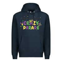 Navy we don't hide the crazy we parade it Premium Hoodie - MaliasSmallBusiness