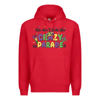 Red we don't hide the crazy we parade it Premium Hoodie - MaliasSmallBusiness