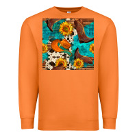 Carrot cowboy boots and hat seamless pattern Premium Sweatshirt - BundleAndBundleShop