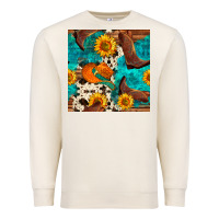 Cowboy Boots And Hat Seamless Pattern Premium Sweatshirt | Teevron