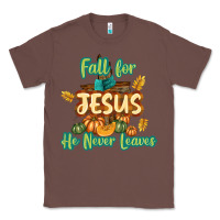 Chestnut Fall for Jesus He Never Leaves Classic Tee - texasbilliewilder