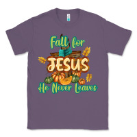 Lavender Fall for Jesus He Never Leaves Classic Tee - texasbilliewilder