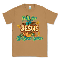 Toasted Coconut Fall for Jesus He Never Leaves Classic Tee - texasbilliewilder
