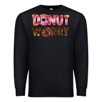 Black donut worry with donut Premium Sweatshirt - AdoDesignShop
