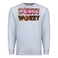 Heather Grey donut worry with donut Premium Sweatshirt - AdoDesignShop