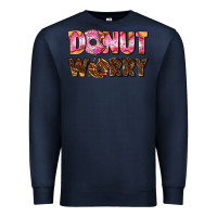 Navy donut worry with donut Premium Sweatshirt - AdoDesignShop
