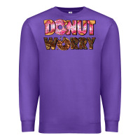 Purple donut worry with donut Premium Sweatshirt - AdoDesignShop