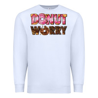 White donut worry with donut Premium Sweatshirt - AdoDesignShop