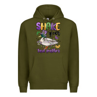 Army Green shake your tail feather mardi gras Premium Hoodie - MaliasSmallBusiness