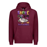 Burgundy shake your tail feather mardi gras Premium Hoodie - MaliasSmallBusiness