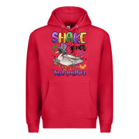 Cardinal shake your tail feather mardi gras Premium Hoodie - MaliasSmallBusiness