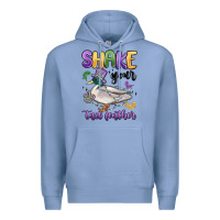 Colony Blue shake your tail feather mardi gras Premium Hoodie - MaliasSmallBusiness