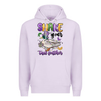 Lilac shake your tail feather mardi gras Premium Hoodie - MaliasSmallBusiness
