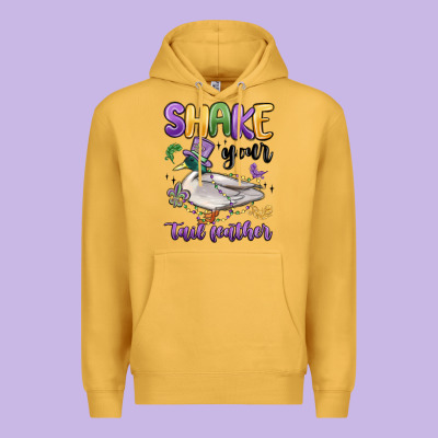 Shake Your Tail Feather Mardi Gras Premium Hoodie Designed By Maliassmallbusiness