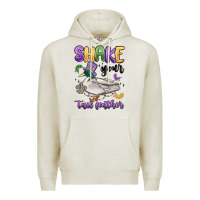 Oatmeal Heather shake your tail feather mardi gras Premium Hoodie - MaliasSmallBusiness
