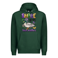 Sports Green shake your tail feather mardi gras Premium Hoodie - MaliasSmallBusiness