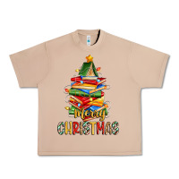 Book Christmas Tree Merry Christmas Urban Heavy Tee | Teevron