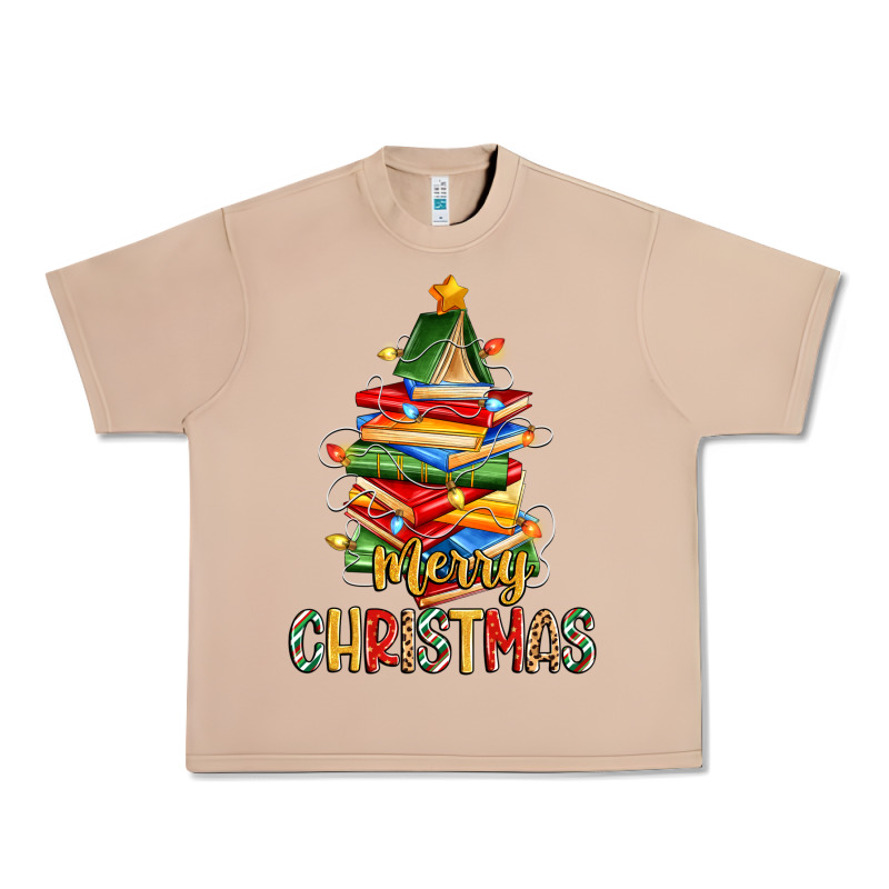 Book Christmas Tree Merry Christmas Urban Heavy Tee by Zillion Design Studio | Teevron