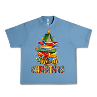 Pebble Blue book christmas tree merry christmas Urban Heavy Tee - Zillion Design Studio