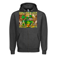 Charcoal Heather St. Patrick's Day gnomies truck tumbler Zipper Hoodie - Neo Western