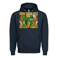 Navy St. Patrick's Day gnomies truck tumbler Zipper Hoodie - Neo Western